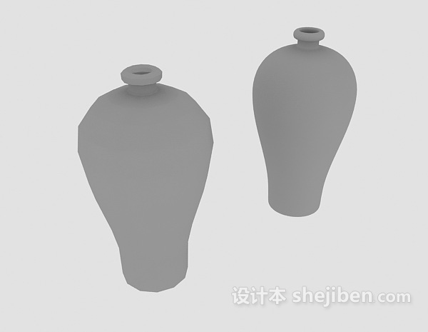 青花瓷器3d模型下载