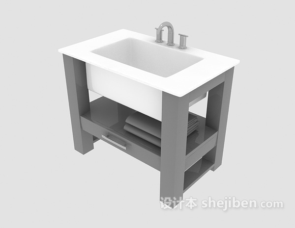 拖布池3d模型下载