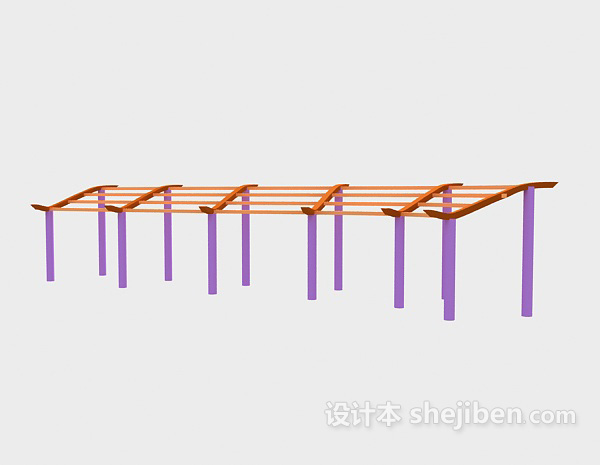 精品花架-花房MAX83d模型下载