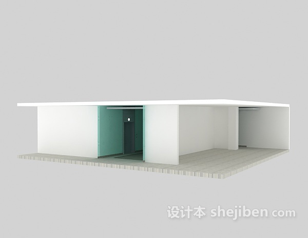 电梯口走廊3d模型下载