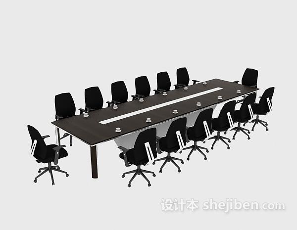 会议桌3d模型下载