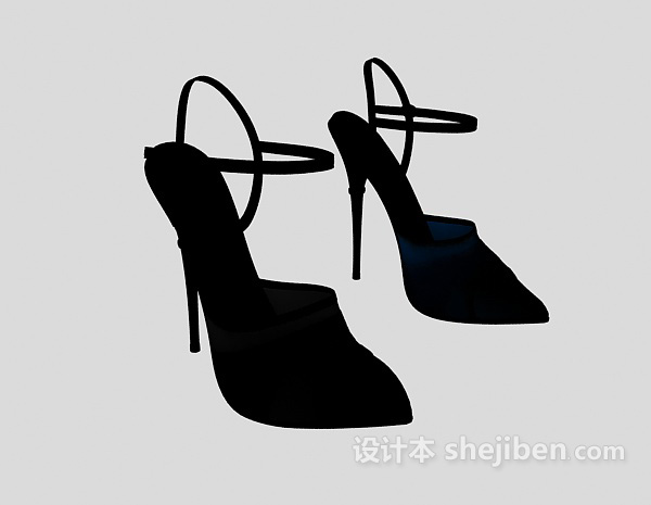 女士高跟鞋3d模型下载