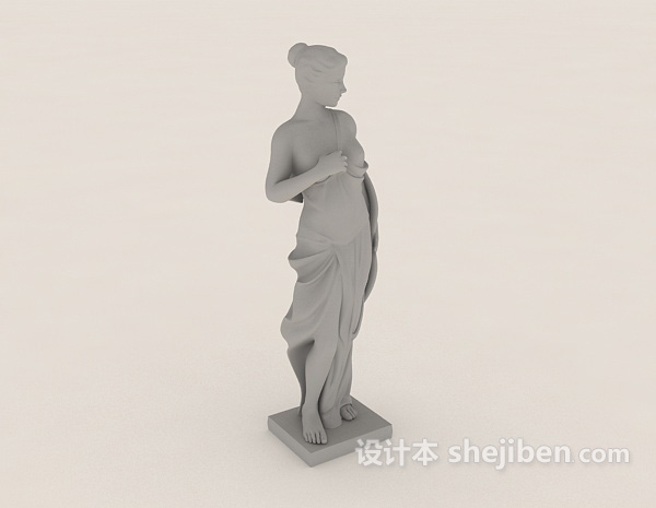 欧洲人形雕塑3d模型下载