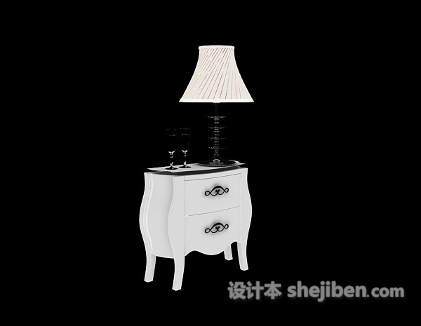 床头柜3d模型下载