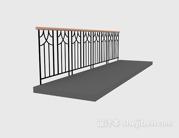 栏杆护栏3d模型下载