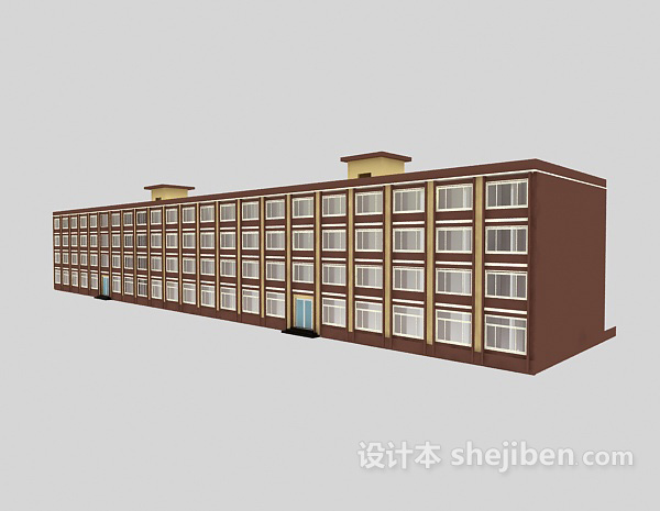 宿舍楼3d模型下载