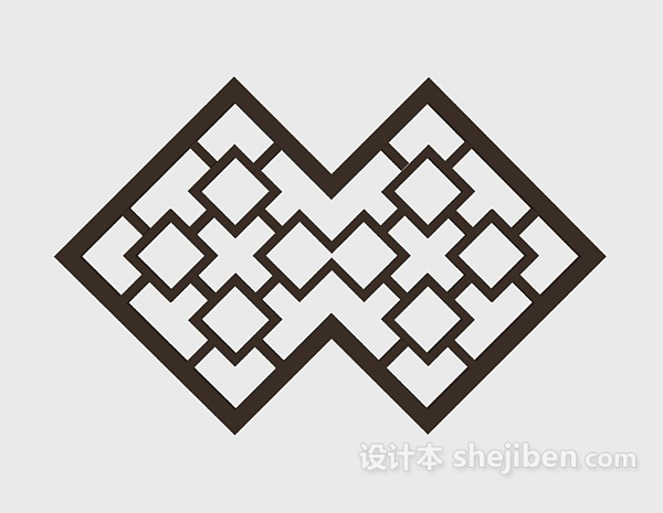 屏风隔断3d模型下载