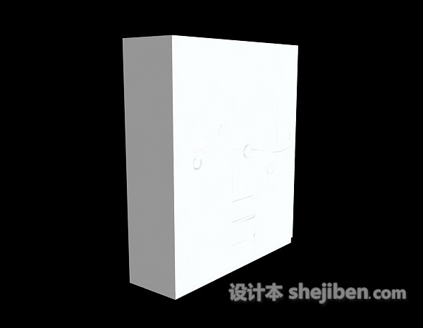 现代衣柜3d模型下载