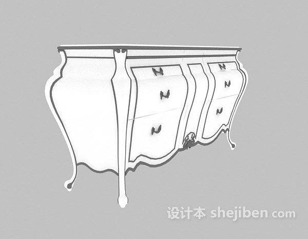 玄关柜3d模型下载