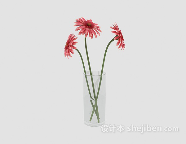 室内盆栽装饰花3d模型下载