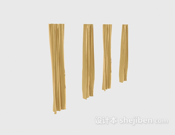 窗帘3d模型下载