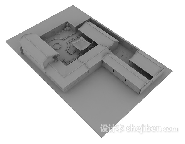 室外建筑3d模型下载