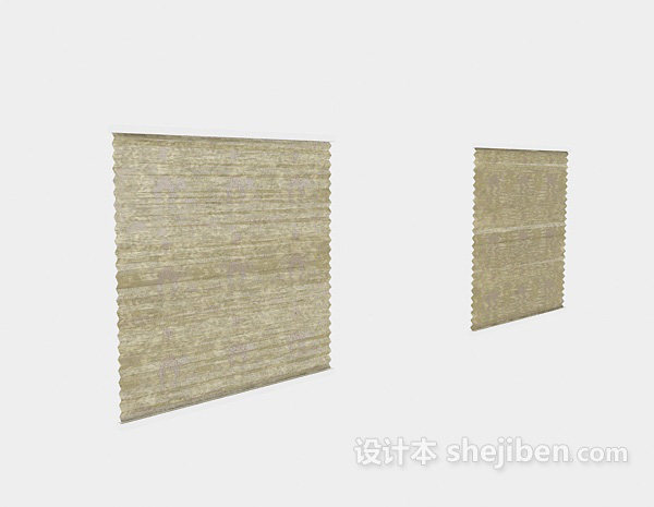 窗帘3d模型下载