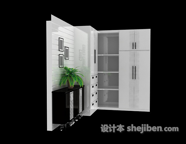 衣帽间衣柜3d模型下载