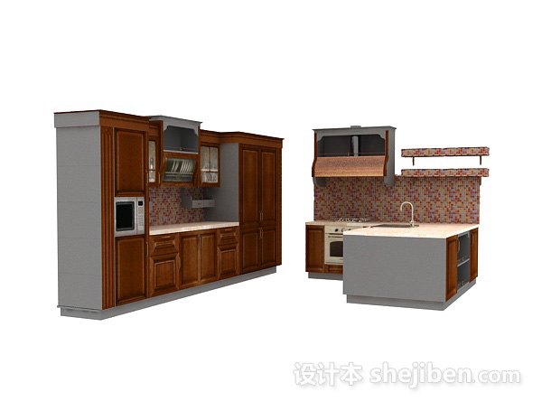 橱柜3d模型下载