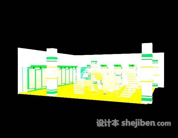药店展厅3d模型下载