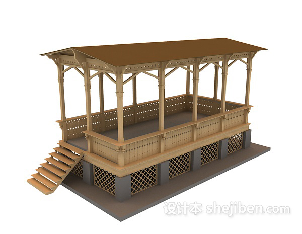 室外建筑3d模型下载