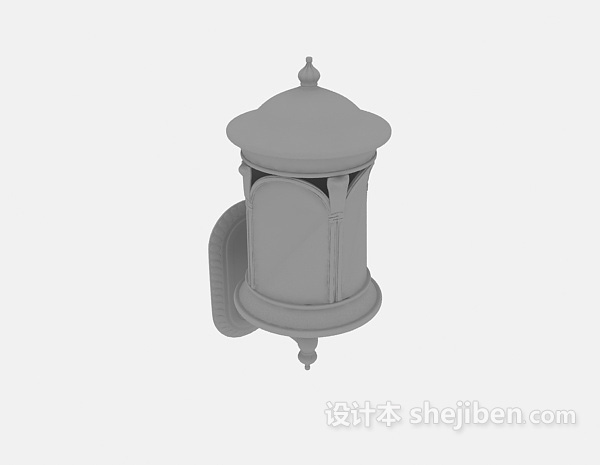 欧式古典壁灯3d模型下载