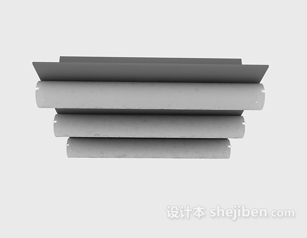 日光灯管3d模型下载