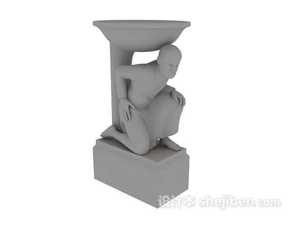 艺术雕像3d模型下载