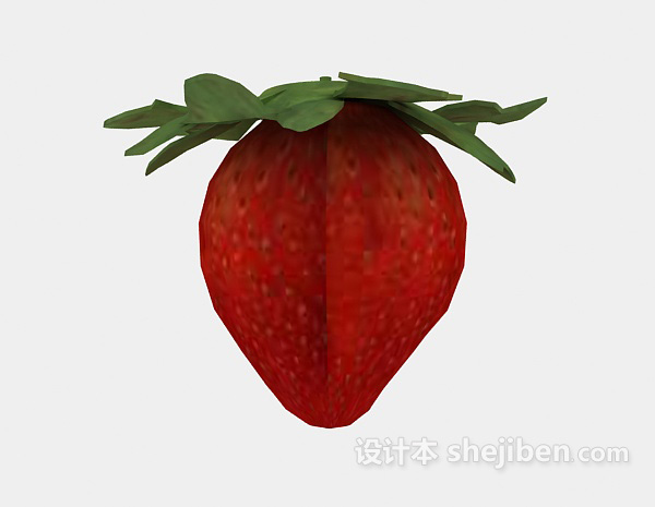 草莓水果食品3d模型下载