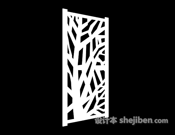树状隔断3d模型下载