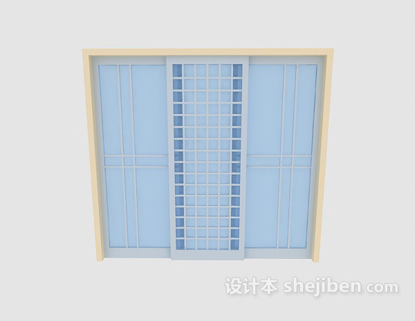 推拉门3d模型下载