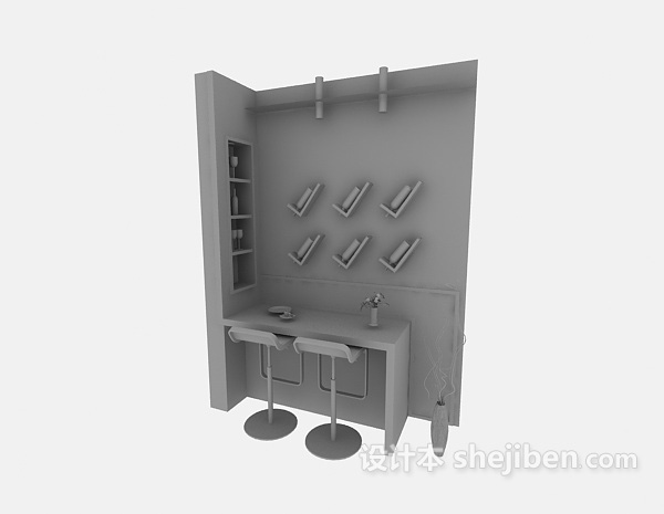 家庭吧台3d模型下载