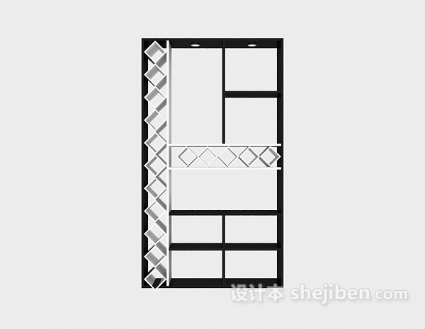 酒柜3d模型下载