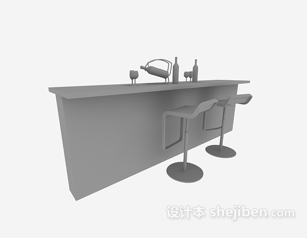 家庭小吧台3d模型下载