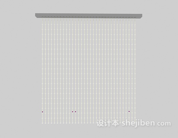 水晶珠帘3d模型下载