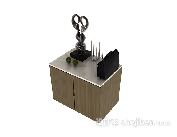 鞋柜装饰柜3d模型下载