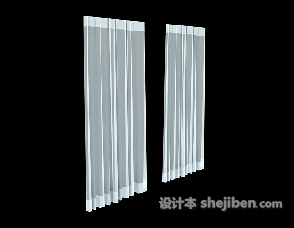 窗帘3d模型下载