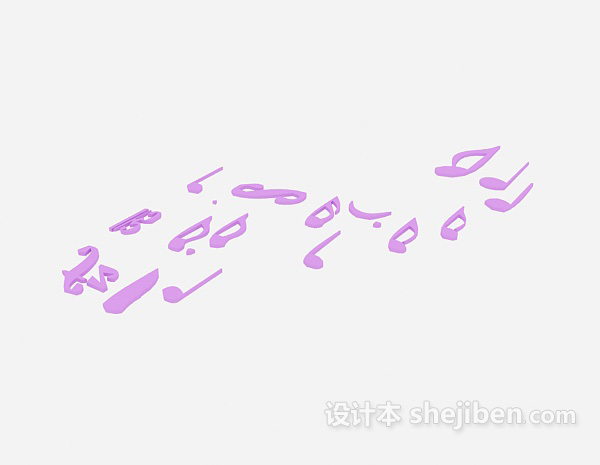 音符墙壁3d模型下载