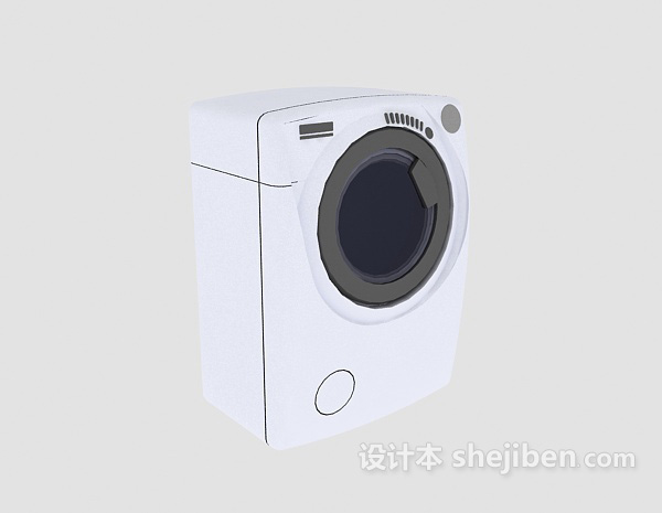 家电005-洗衣机3d模型下载