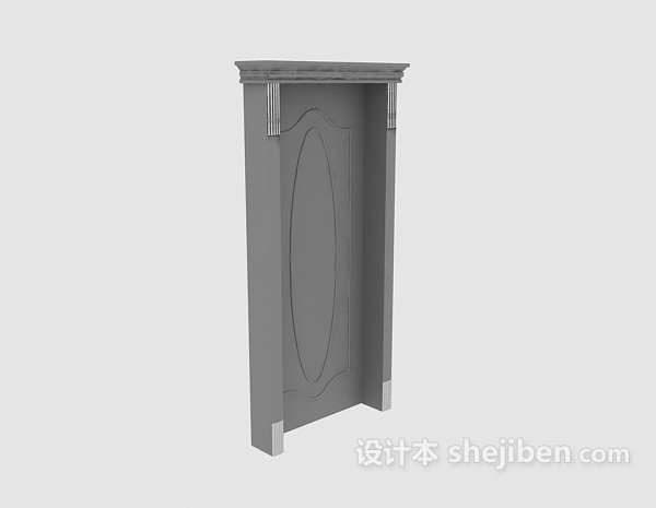 欧式门3d模型下载