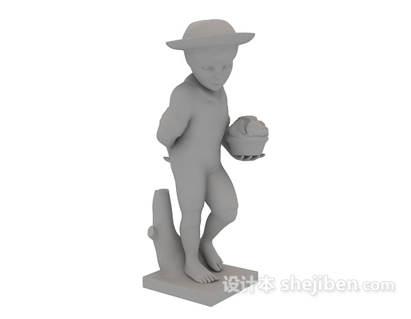 石膏雕塑3d模型下载