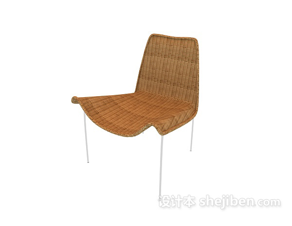 藤编家具藤椅3d模型下载