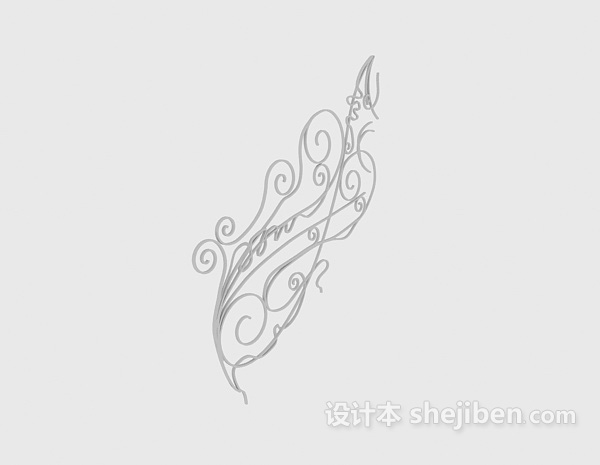 欧式铁艺角花3d模型下载