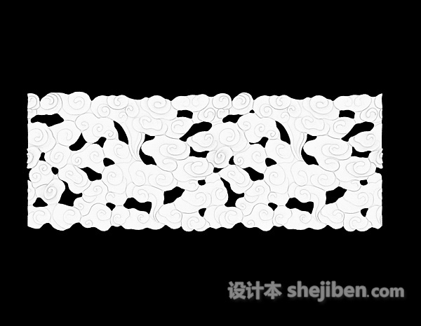 祥云浮雕3d模型下载