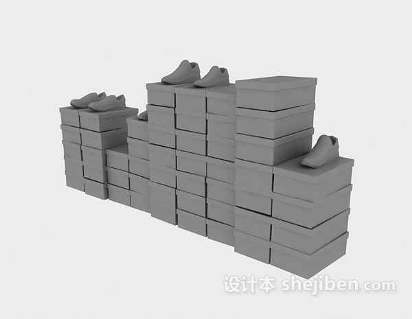 商业货架3d模型下载