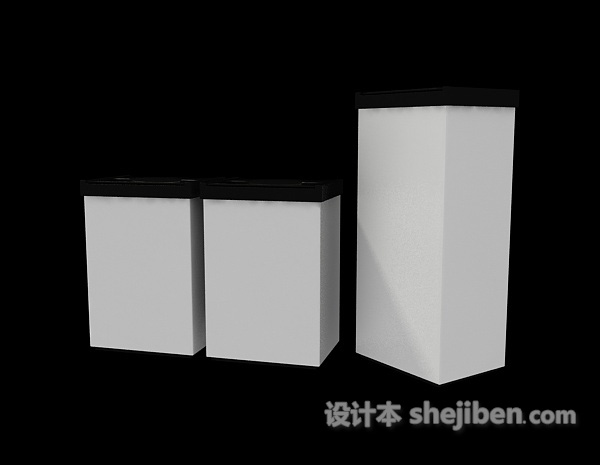  垃圾桶3d模型下载