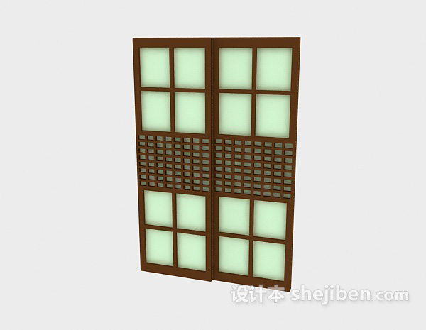 阳台移门3d模型下载