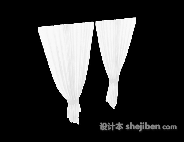 窗帘 3d模型下载