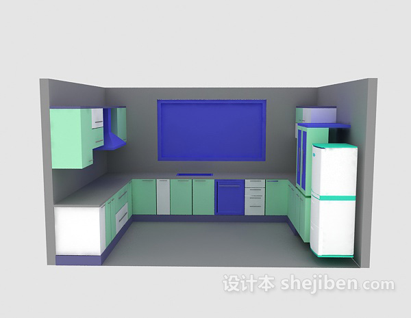 厨房3d模型下载