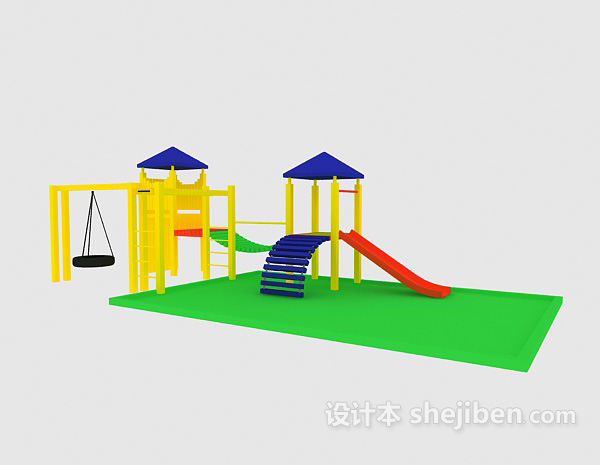 室外健身器材3d模型下载