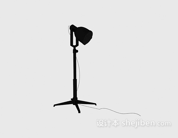 工业风落地灯3d模型下载