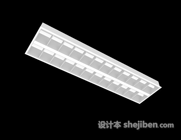 1.2m格栅灯3d模型下载