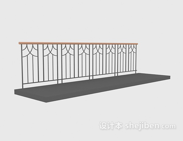 栏杆护栏3d模型下载
