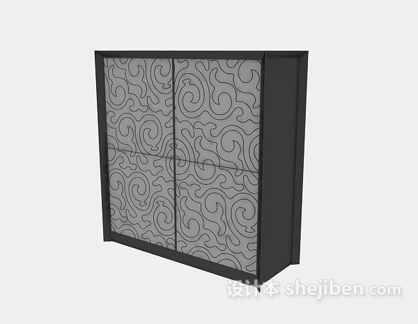 推拉门衣柜3d模型下载